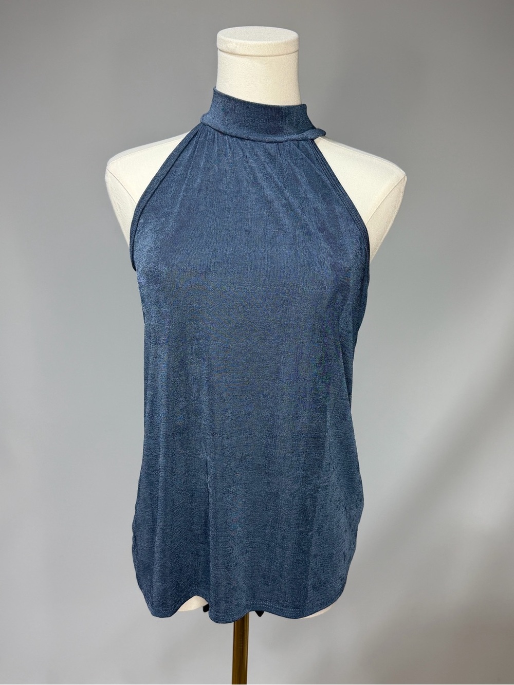 Maurices Navy Halter Mock Neck Camisole
